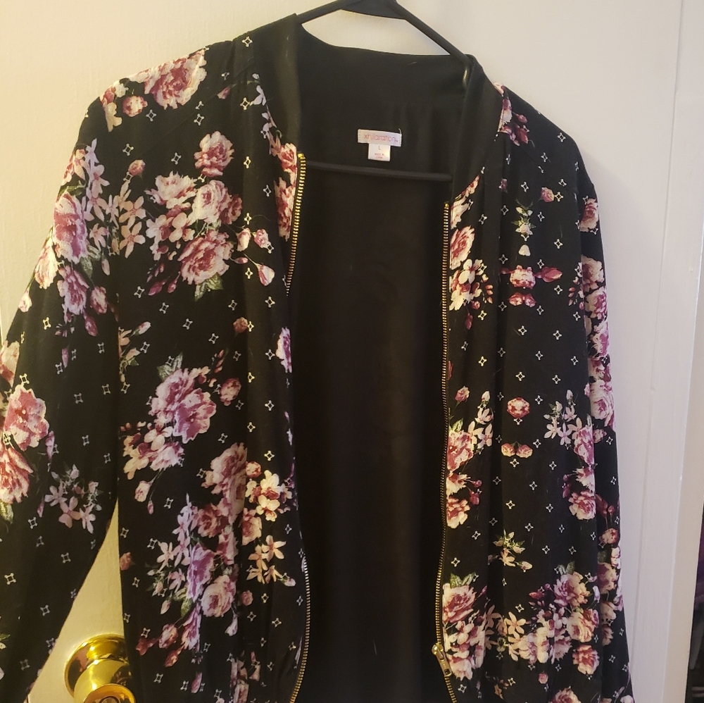 2 for $12 / Floral + Black Bomber Jacket